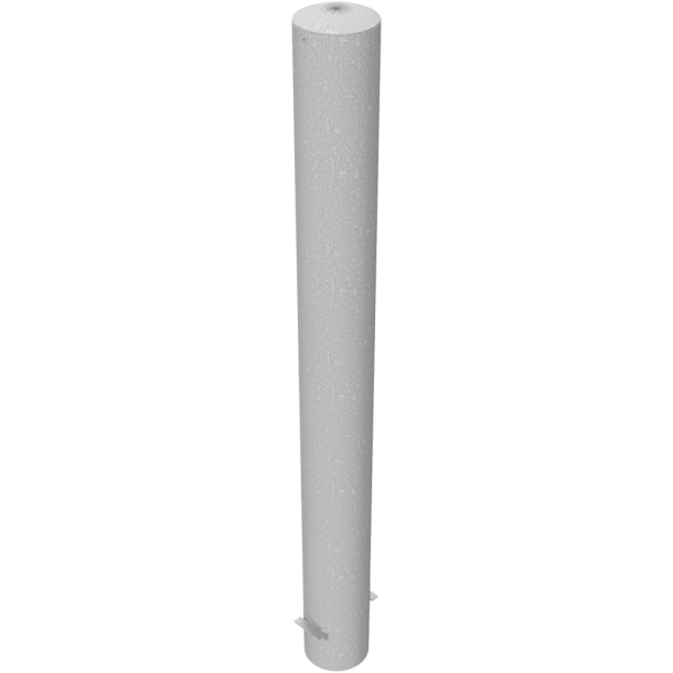 Barrier bollard | Steel tube  152 x 3.2 mm | stationary | for setting in concrete | hot-dip galvanized | total length: 1500 mm | with steel cap for bolting